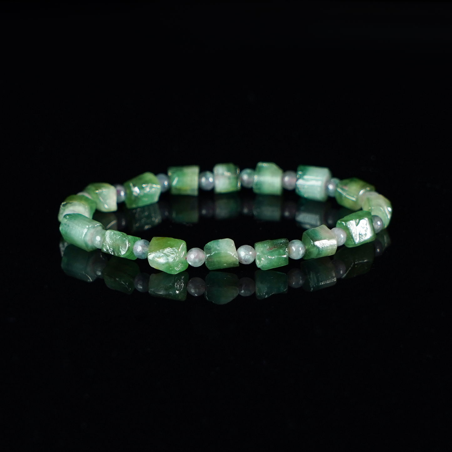 Bamboo Grove Green Stone Bracelet