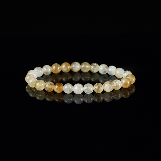 Glimmer Yellow-White color blocking Crystal Bracelet