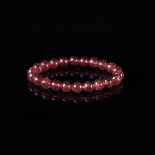 Garnet Red Strawberry Crystal Bracelet