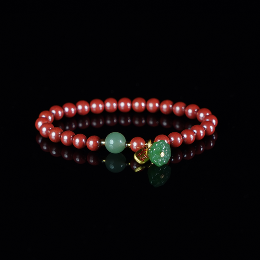 Prosperity Lotus Seed Red Agate Bracelet