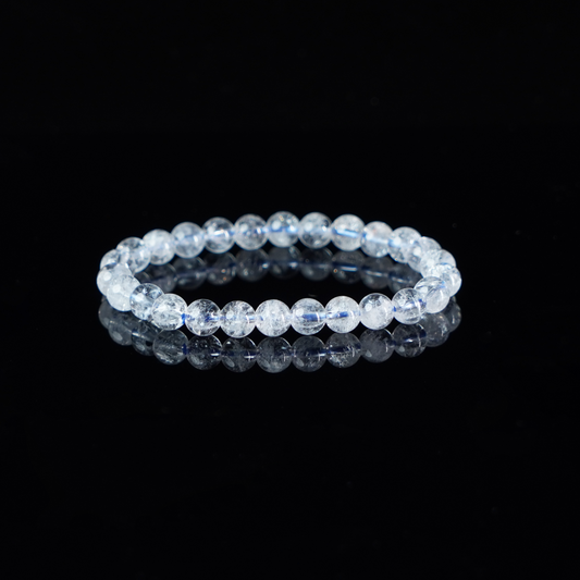 Transparent Ice Crackle Bead Bracelet